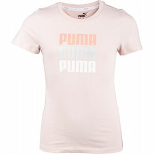 Puma ALPHA TEE G Dívčí triko, růžová, velikost