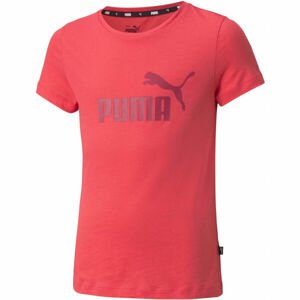 Puma ESSENTIALS LOGO TEE Dívčí triko, růžová, velikost