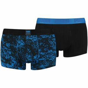 Puma MEN AOP TRUNK 2P Pánské boxerky, černá, velikost