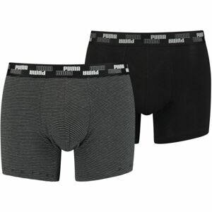 Puma MEN YD MINI STRIPE BOXER Pánské boxerky, černá, velikost L