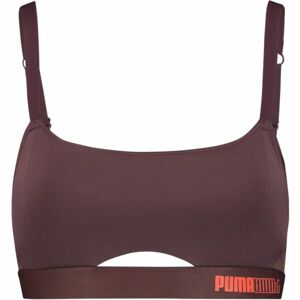 Puma WOMEN PADDED SPORTY TOP 1P Sportovní podprsenka, hnědá, velikost XS