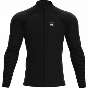 Compressport SEAMLESS ZIP SWEATSHIRT Pánská sportovní mikina, černá, velikost L