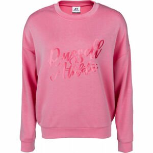 Russell Athletic PRINTED CREWNECK SWEATSHIRT Dámská mikina, růžová, velikost