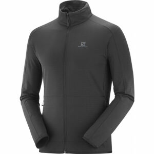 Salomon OUTRACK FULL ZIP MID M Pánská mikina, černá, veľkosť M