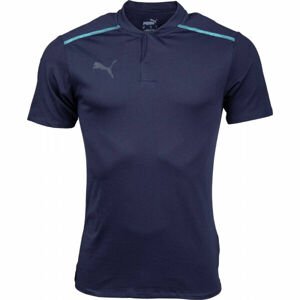 Puma TEAMCUP CASUALS POLO Pánské polo tričko, tmavě modrá, velikost L