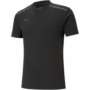 Puma TEAMCUP CASUALS POLO Pánské polo tričko, černá, velikost XXL