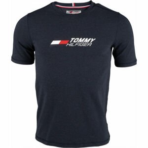 Tommy Hilfiger LOGO TEE Pánské tričko, tmavě modrá, velikost M