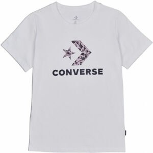 Converse FLORAL STAR CHEVRON GRAPPHIC TEE Dámské tričko, bílá, velikost S