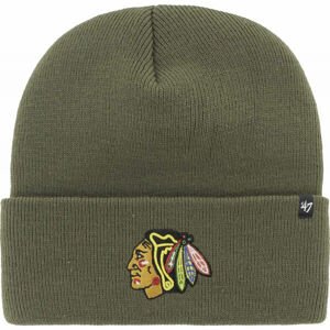 47 NHL CHICAGO BLACKHAWKS HAYMAKER '47 CUFF KNIT BLK Klubová zimní čepice, khaki, velikost UNI