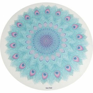 SHARP SHAPE ROUND YOGA MAT PEACOCK Jogamatka, světle modrá, velikost