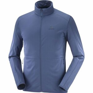 Salomon OUTRACK FULL ZIP MID M Pánská mikina, tmavě modrá, velikost S