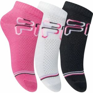 Fila JUNIOR GIRL 3P Dívčí nízké jemné ponožky, růžová, velikost 27-30