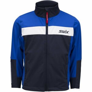 Swix STEADY JNR Všestranná dětská bunda z třívrstvého softshelu, černá, velikost 128