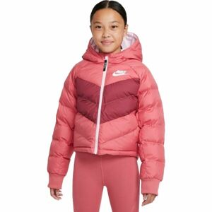 Nike NSW SYNFL HD JKT G Dívčí bunda, růžová, velikost L