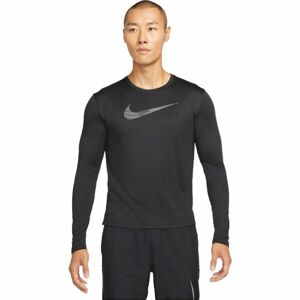 Nike DF UV RDVN MILER FLSH LS M Pánské triko s dlouhým rukávem, černá, velikost M