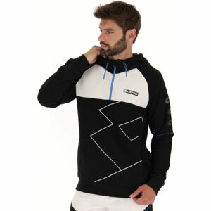 Lotto LOGO VII HOODIE Pánská mikina, černá, velikost