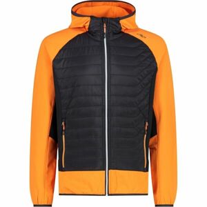 CMP MAN JACKET HYBRID FIX HOOD Pánská hybridní mikina, černá, velikost 50