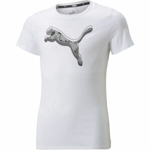 Puma ALPHA TEE G Dívčí triko, bílá, velikost 152