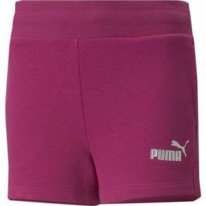 Puma ESS+SHORTS TR G Dívčí kraťasy, vínová, veľkosť 152