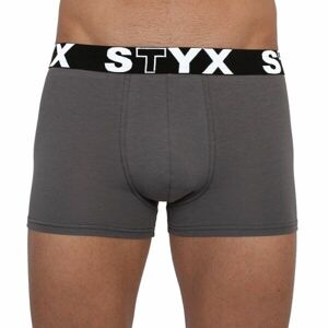 Styx MEN'S BOXERS SPORTS RUBBER Pánské boxerky, tmavě šedá, velikost M