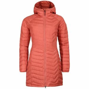 Columbia POWDER LITE MID JACKET Dámská dlouhá zimní bunda, lososová, velikost S