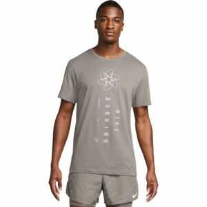 Nike DF TEE RUN DIVISION Pánské tričko, šedá, velikost L