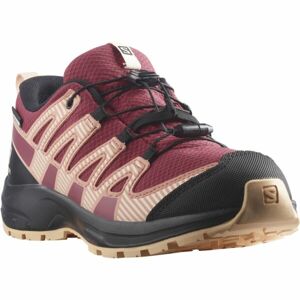 Salomon XA PRO V8 CSWP J Dětská outdoorová obuv, vínová, velikost 39