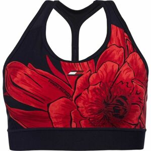 Tommy Hilfiger MID INTENSITY FLORAL AOP BRA Dámská sportovní podprsenka, tmavě modrá, velikost S