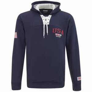 CCM FLAG HOODIE TEAM USA Pánská mikina, tmavě modrá, velikost L
