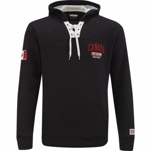 CCM FLAG HOODIE TEAM CANADA Pánská mikina, černá, veľkosť XL