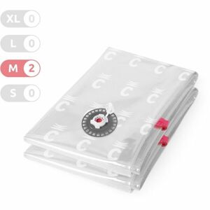 COMPACTOR BAG ASPISPACE 2PCS M Vakuové pytle pro uskladnění textilu a peřin, transparentní, velikost