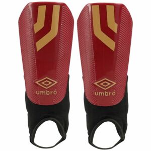 Umbro CERAMICA GUARD WITH ANKLE SOCK - JNR Dětské fotbalové chrániče, červená, velikost S