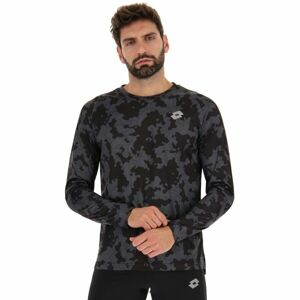 Lotto RUN FIT II TEE LS 1 Pánské běžecké triko, černá, velikost L