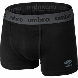 Umbro BOXER SHORT 2PACK Pánské boxerky, černá, velikost S