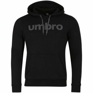 Umbro FW LINEAR LOGO GRAPHIC HOODIE Pánská mikina, černá, velikost