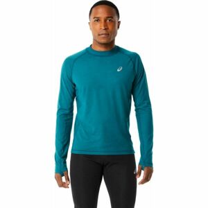 Asics WINTER RUN LS TOP Pánské běžecké triko, tmavě zelená, velikost XL