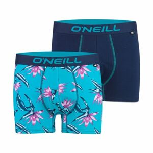 O'Neill FLORAL TEAL&PLAIN 2PACK Pánské boxerky, modrá, velikost