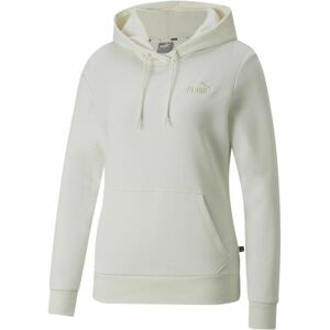 Puma ESS + EMBROIDERI HOODIE FL Dámská mikina, béžová, velikost XS