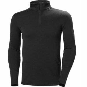 Helly Hansen LIFA MERINO MIDWEIGHT 1/2 ZIP Pánské Merino triko, černá, velikost M