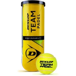 Dunlop TEAM PADEL 3PET Míče pro padel, žlutá, velikost UNI