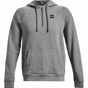 Under Armour RIVAL FLEECE 1/2ZIP HD Pánská mikina, šedá, velikost XXXL