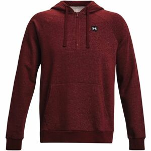 Under Armour RIVAL FLEECE 1/2ZIP HD Pánská mikina, vínová, velikost XXXL