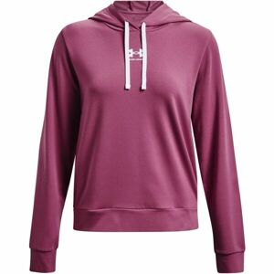 Under Armour RIVAL TERRY Dámská mikina, vínová, velikost L