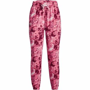 Under Armour RIVAL TERRY PRINT JOGGER Dámské tepláky, růžová, velikost L