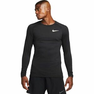 Nike NP TOP WARM LS CREW Pánské tréninkové tričko s dlouhým rukávem, černá, velikost L