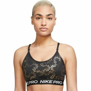 Nike NP DF INDYST RPY SPARKLE BRA Dámská sportovní podprsenka, černá, velikost S