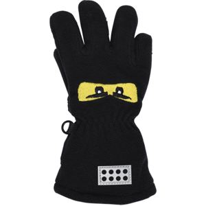 LegoWear LWASMUS 600 GLOVES Chlapecké prstové rukavice, černá, velikost 134-140