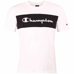 Champion CREWNECK COLOR BLOCK T-SHIRT Pánské tričko, bílá, velikost