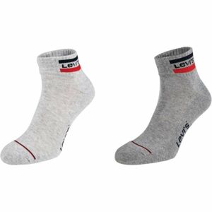 Levi's MID CUT SPRTWR LOGO 2P Ponožky, šedá, velikost 35-38
