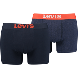 Levi's MEN SOLID BASIC BOXER 2P Pánské boxerky, tmavě modrá, veľkosť XXL